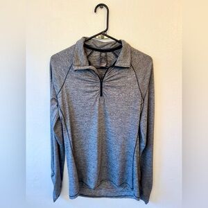 Champion Quarter Zip Pullover Women’s Medium Heathered Gray Athletic Long Sleeve